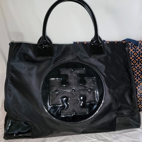 Tory Burch Handbags - Tory Burch Black Large Ella Tote